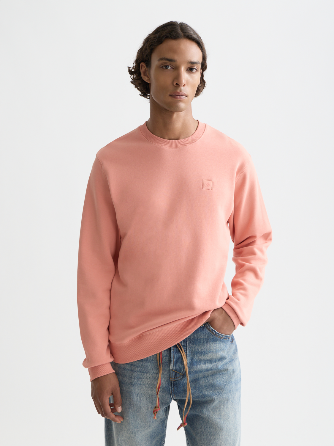 SCOTCH & SODA logo sweatshirt, casual sweatshirts with printed logo front, soft fabric, and relaxed fit.