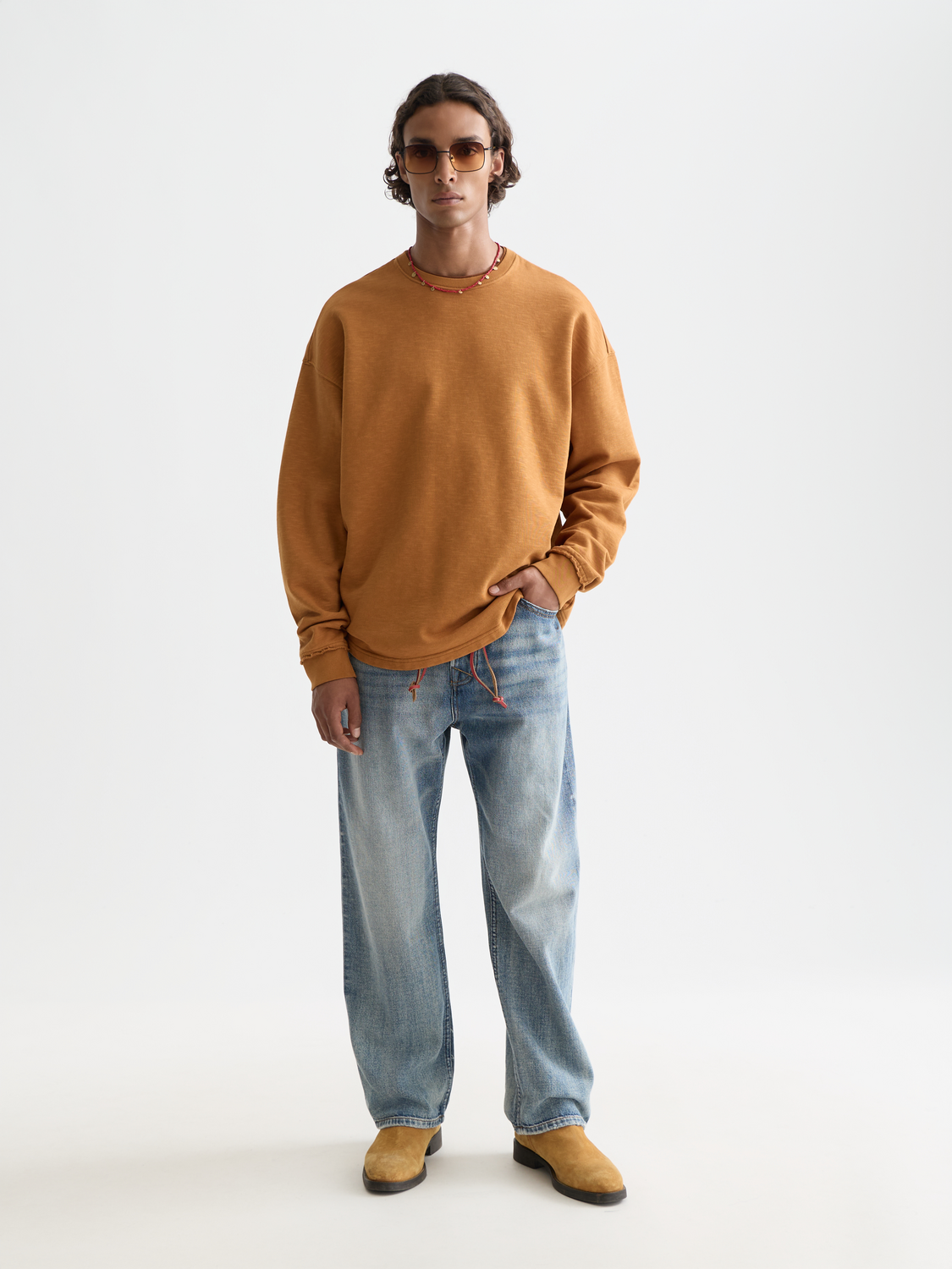 Gray Scotch & Soda 3 Crosses sweatshirt with front graphic design, soft fabric, and relaxed fit.