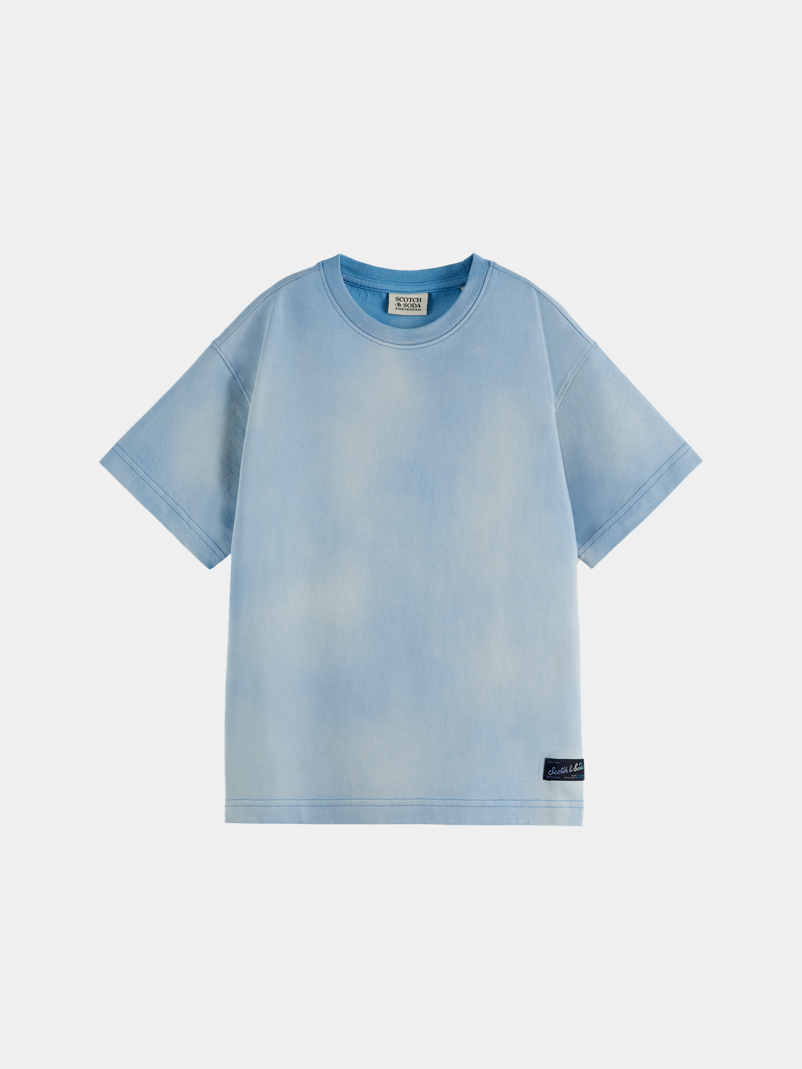 Kids' short sleeve artwork T-shirt by Scotch & Soda featuring colorful graphic design on soft cotton fabric.