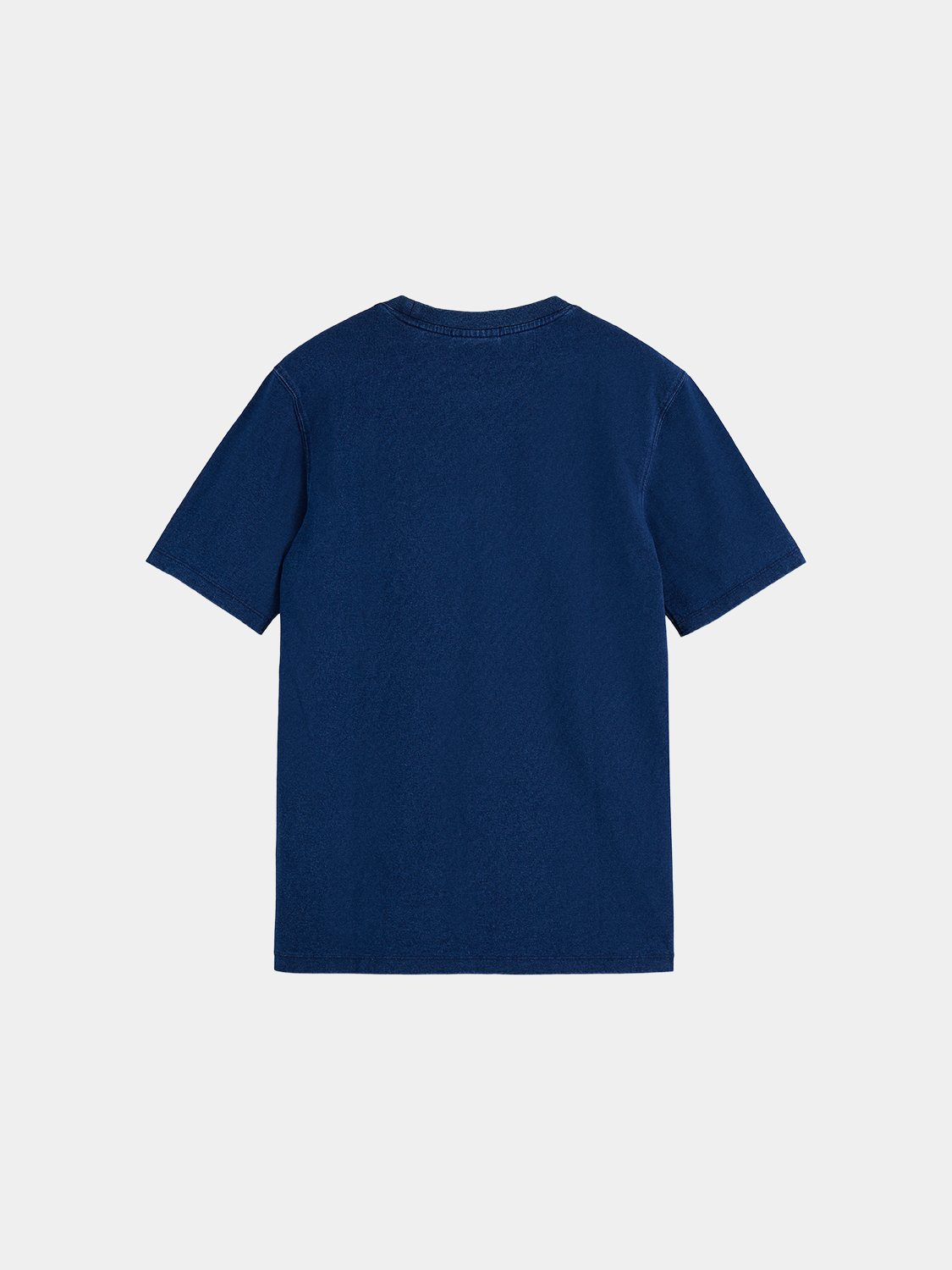 Embroidered indigo Scotch & Soda short-sleeve T-shirt with detailed front design and casual fit.