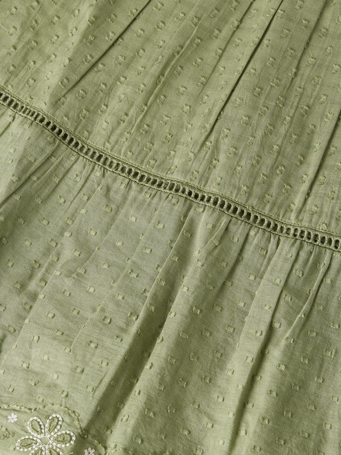 Kids embroidered jacquard dress by Scotch & Soda featuring detailed floral embroidery and a stylish, textured fabric.