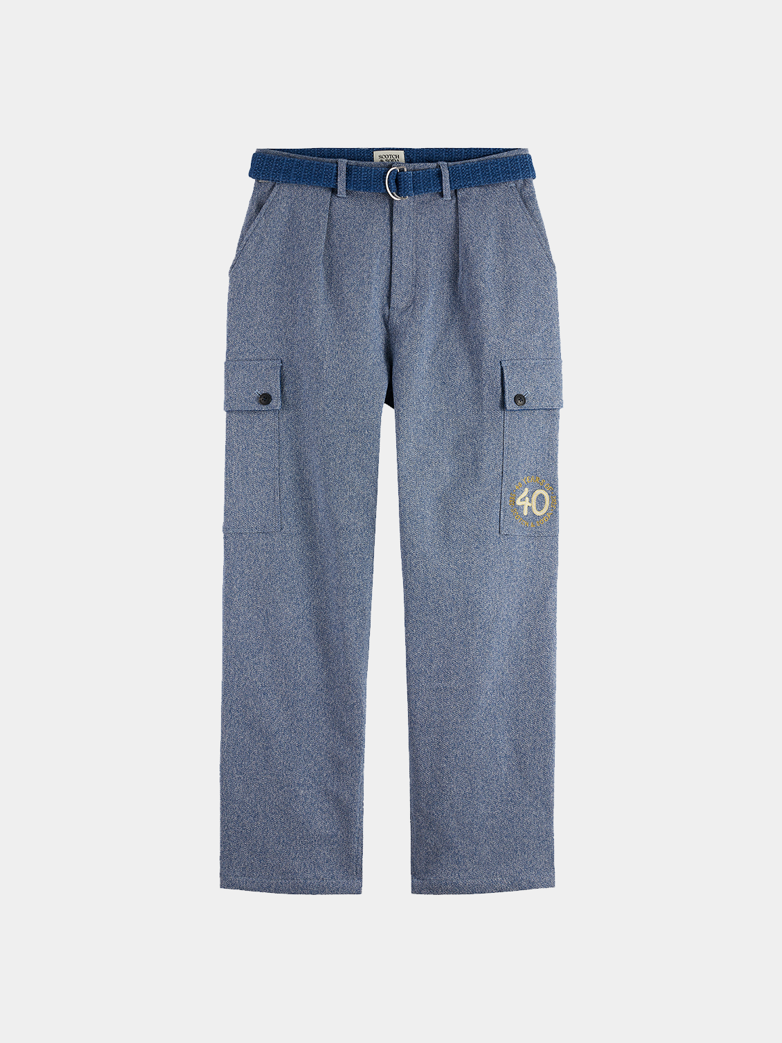 Loose straight-fit cargo pants from Scotch & Soda, featuring multiple pockets and a relaxed style for casual wear.