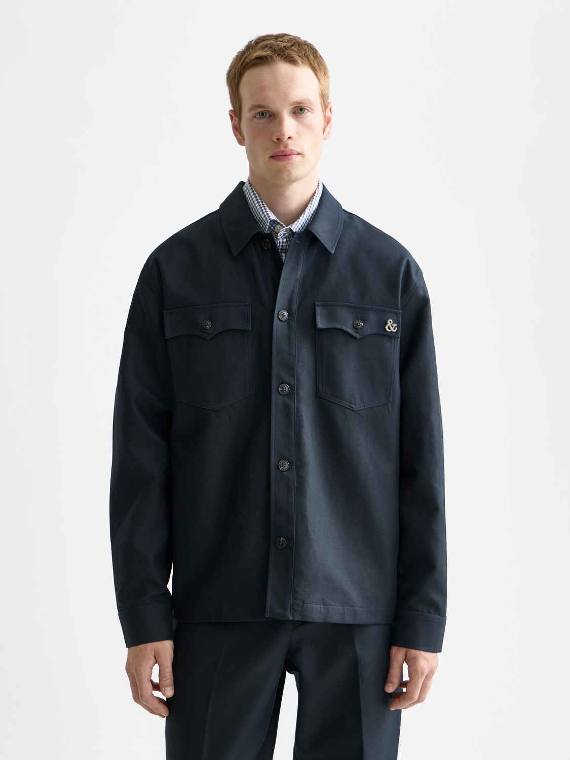 Relaxed-fit Scotch & Soda overshirt jacket in soft fabric, featuring a casual style and button front detail.