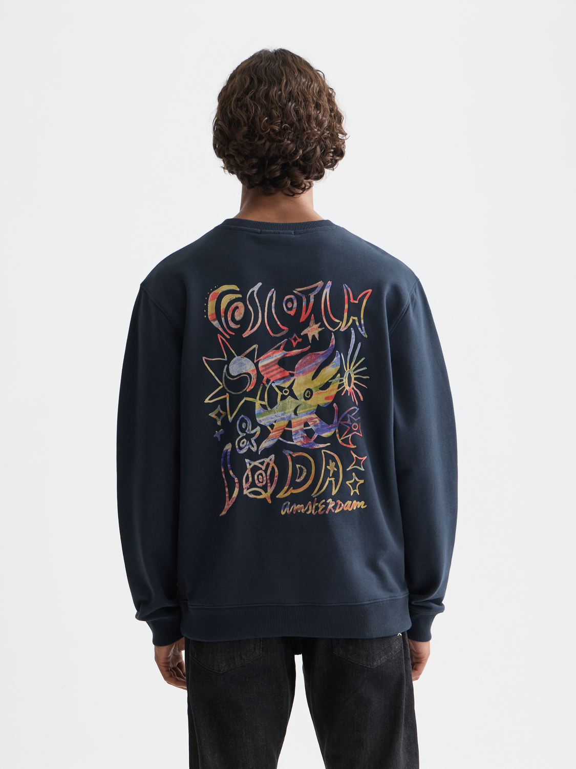 SCOTCH & SODA artwork sweatshirt featuring bold graphic design on soft, comfortable sweat fabric.