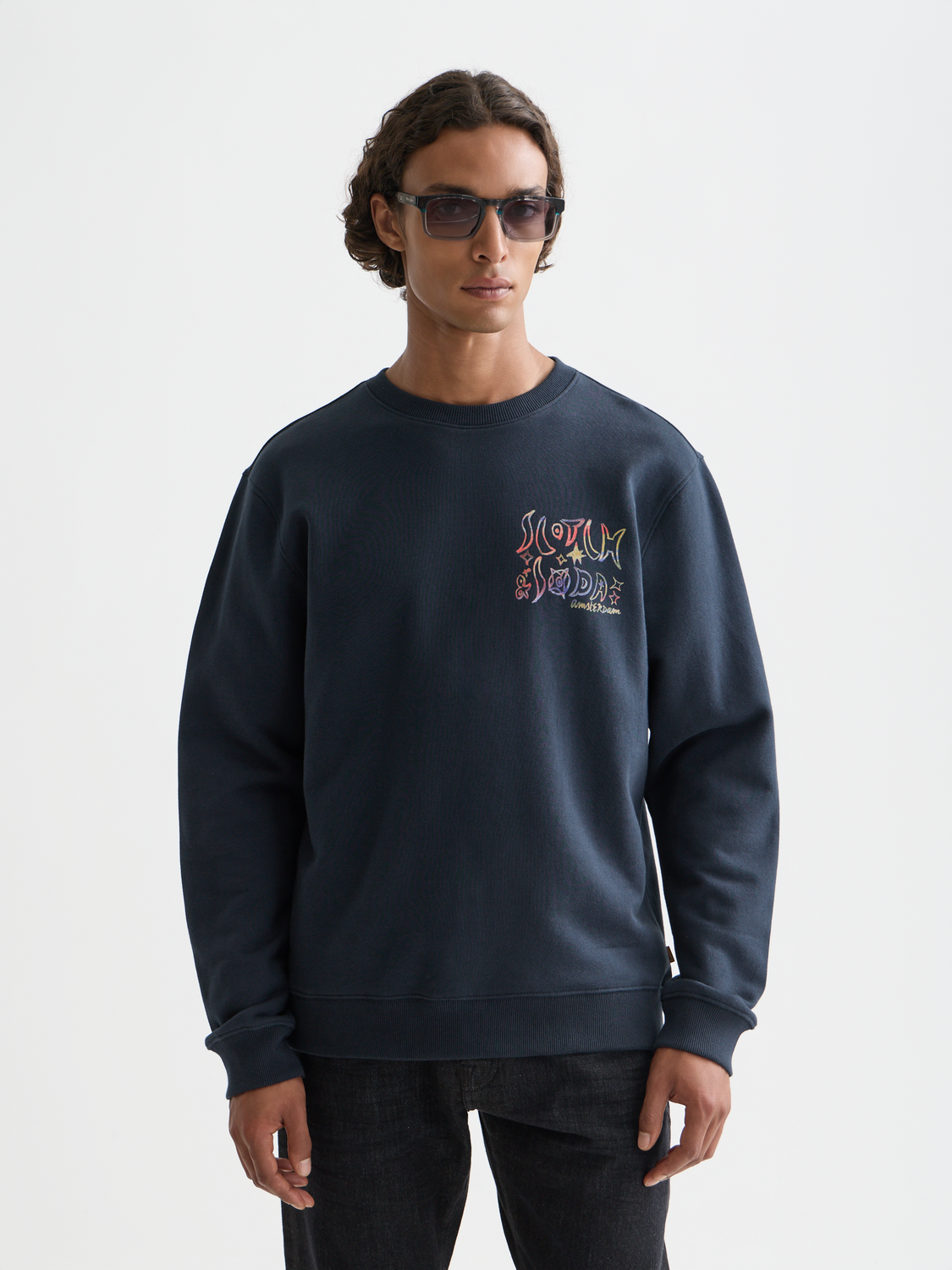 SCOTCH & SODA artwork sweatshirt featuring a stylish graphic design on the front, casual fit, and soft fabric.