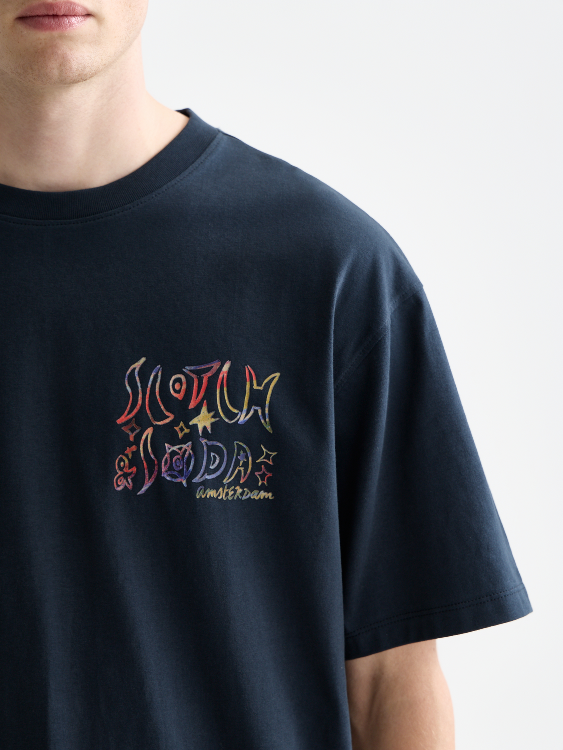 Scotch & Soda artwork short sleeve T-shirt featuring a colorful graphic design on soft fabric.