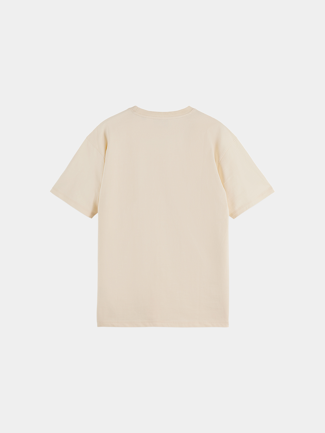 Black artwork T-shirt from Scotch & Soda short sleeve tee with colorful printed design on front.