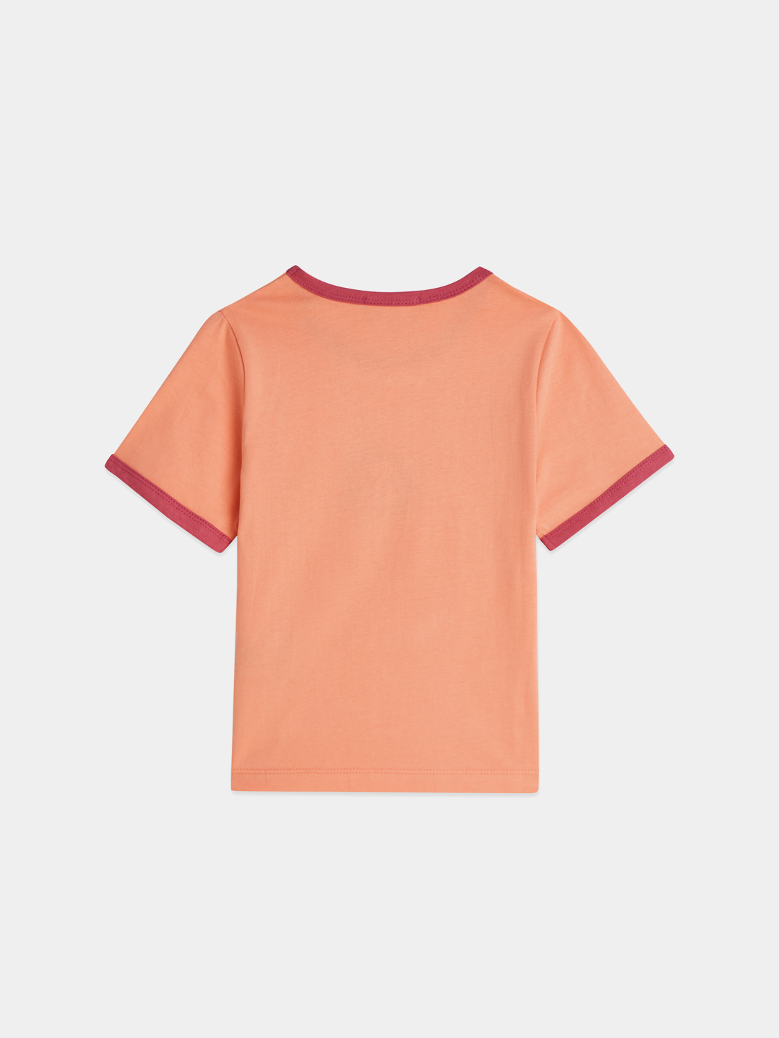 Kids' short sleeve artwork ringer t-shirt by Scotch & Soda with colorful graphic design on navy background.