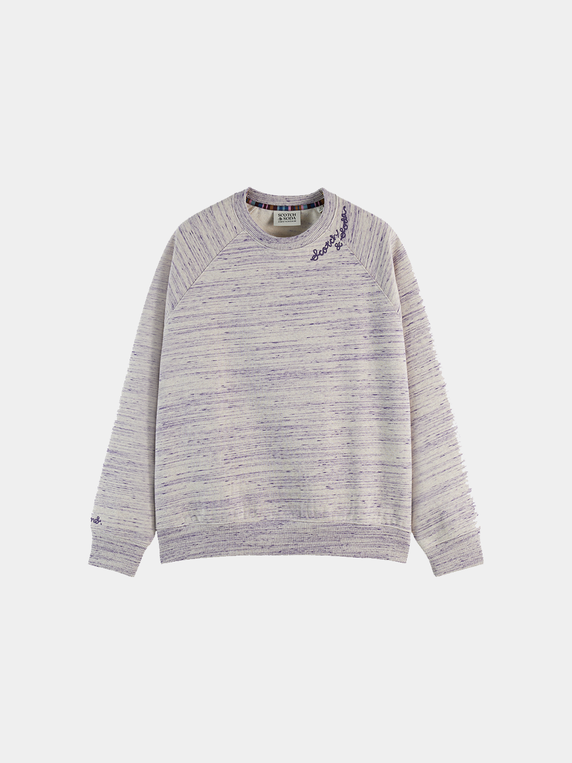 Space yarn sweatshirt by Scotch & Soda, cozy knit sweatshirts with space-inspired design and soft fabric, front view.