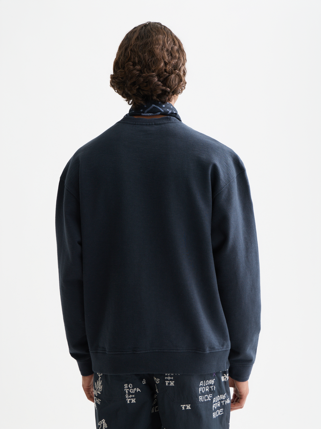 Embroidered artwork sweatshirt by Scotch & Soda, featuring detailed embroidery on a casual sweatshirts back view.