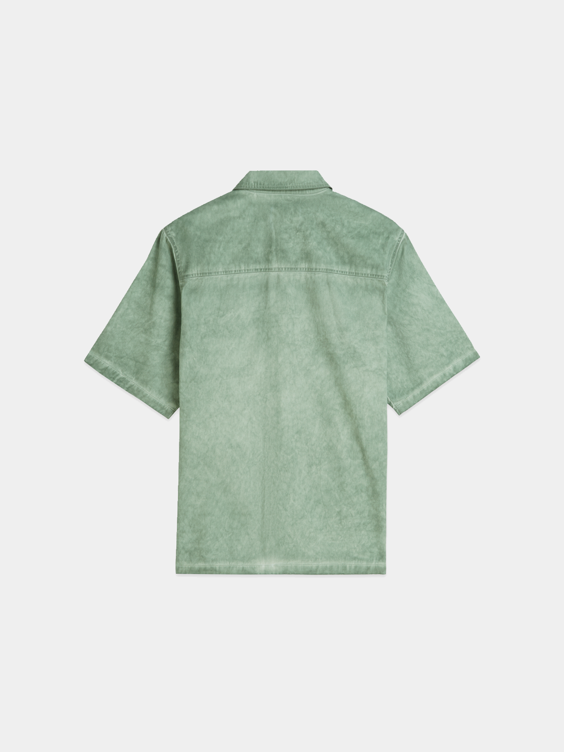 Washed short-sleeved shirt by Scotch & Soda, casual men's S/S shirt in soft fabric, shown from the back with a relaxed fit.