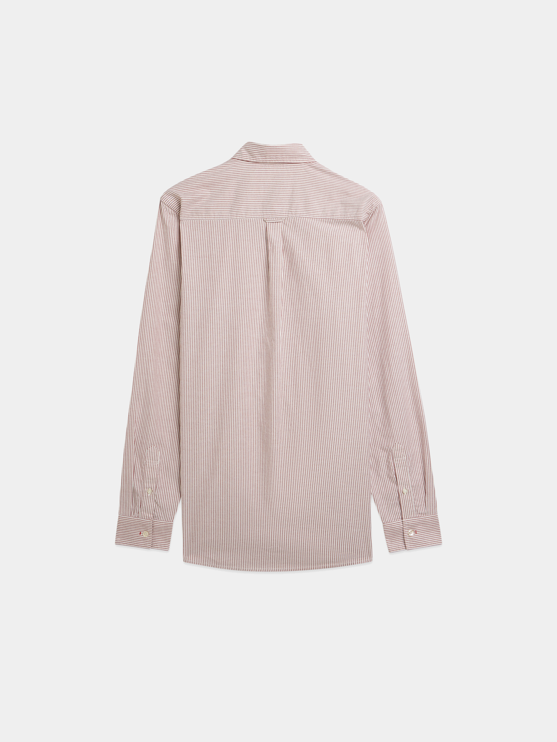 Long sleeve striped Oxford shirt by Scotch & Soda, featuring classic collar and button-up front in blue and white.