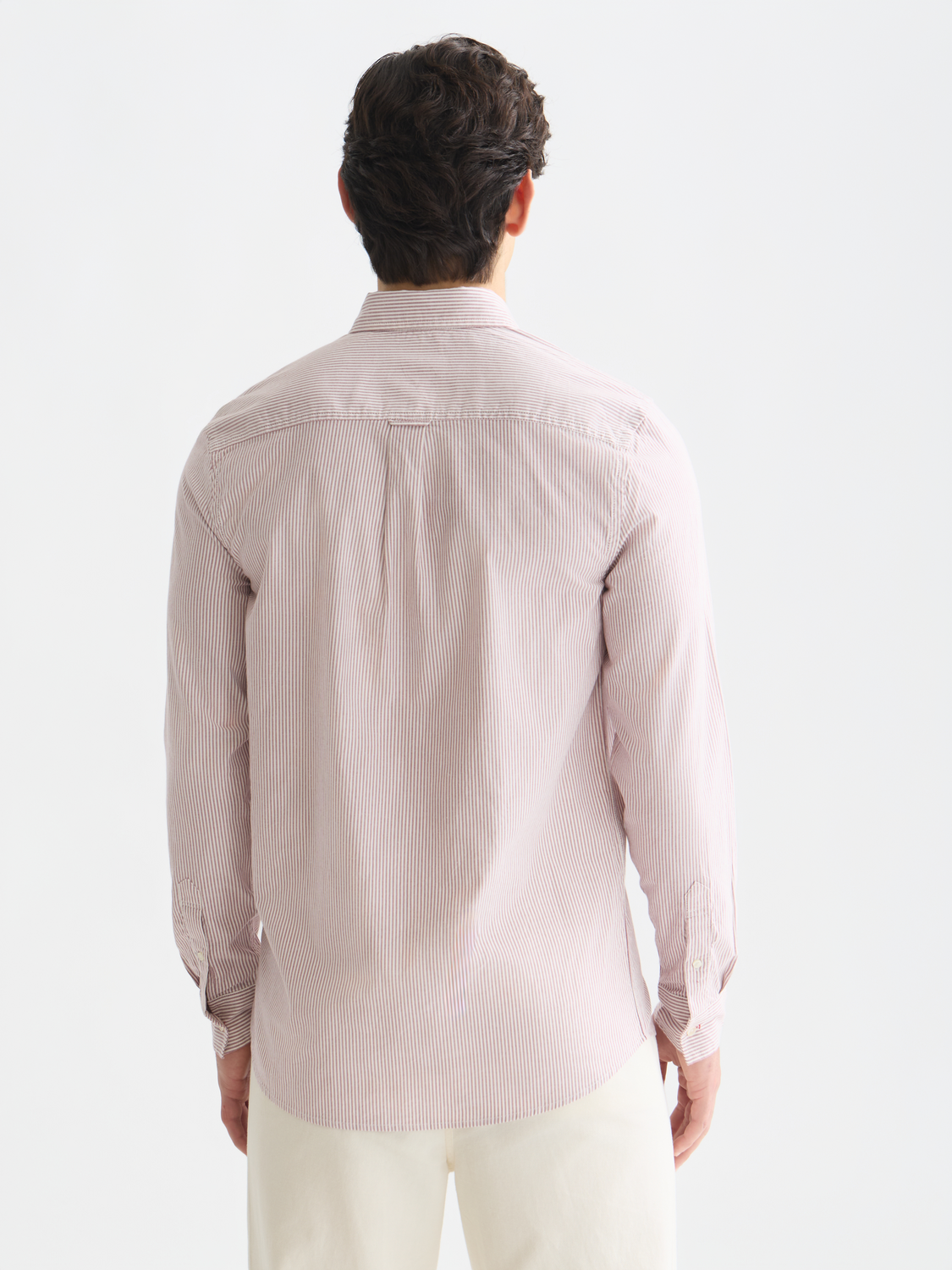 Long-sleeve striped Oxford shirt by Scotch & Soda, featuring a classic pattern and button-down collar.