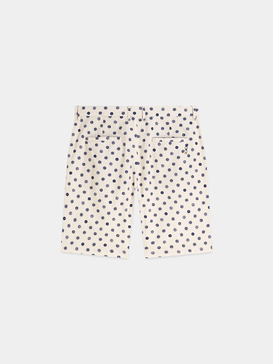 Scotch & Soda Stuart chino shorts in navy, featuring a slim fit and classic design, displayed on a neutral background.