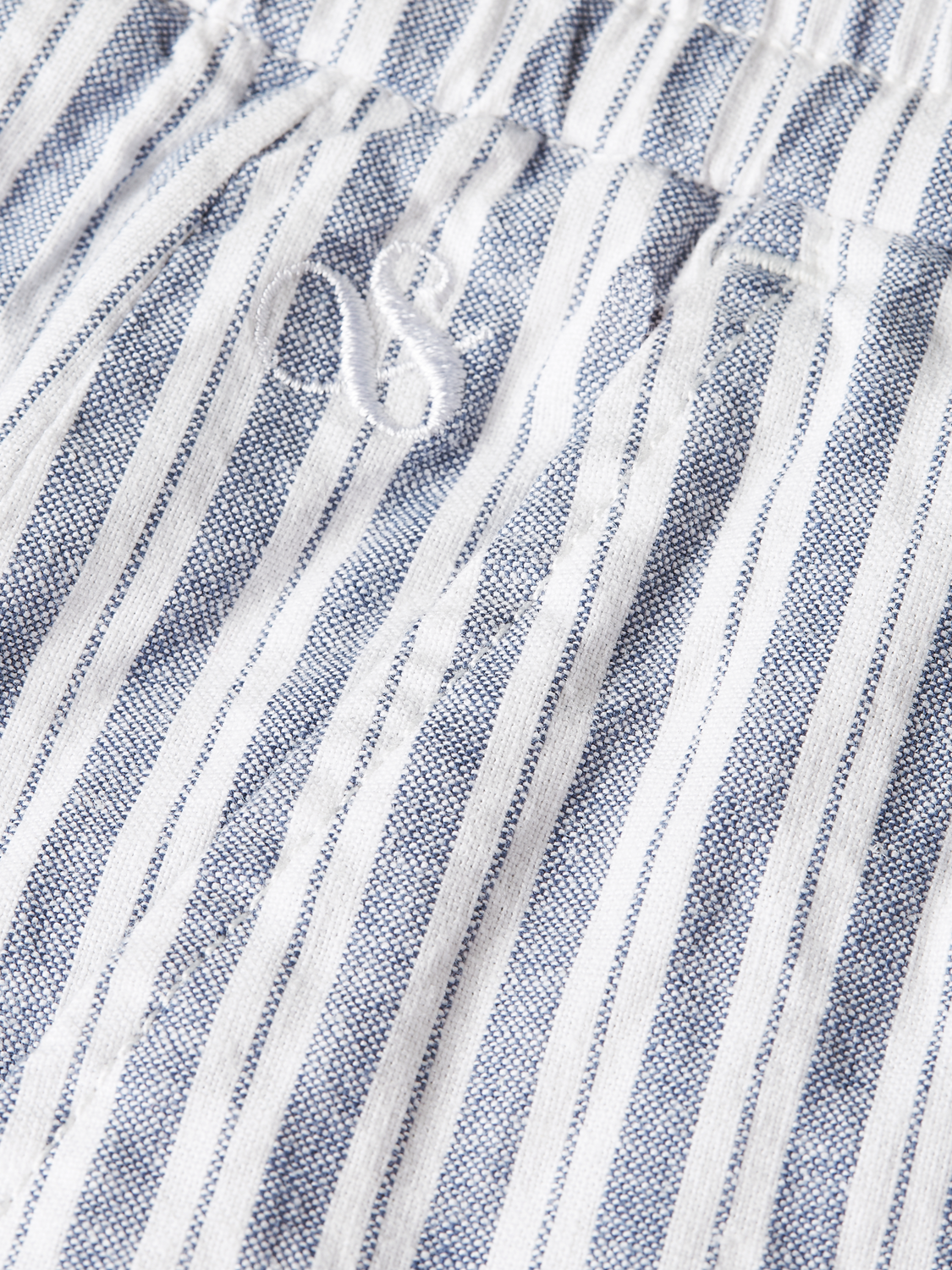 Light beige Fave cotton-linen shorts by Scotch & Soda, featuring a relaxed fit and casual style.