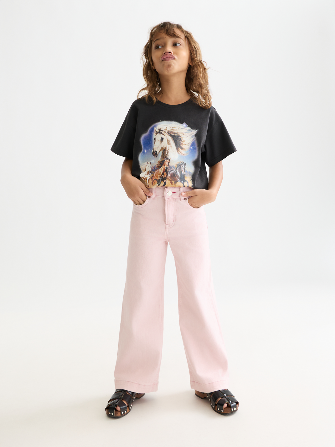 Kids' washed artwork T-shirt by Scotch & Soda, short-sleeve tee with colorful graphic design for children.