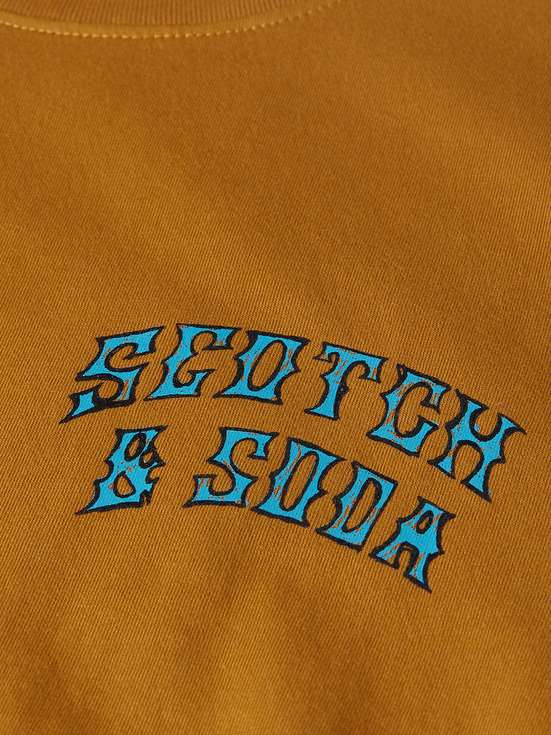 Short-sleeve Scotch & Soda artwork T-shirt with colorful graphic design on soft cotton fabric.