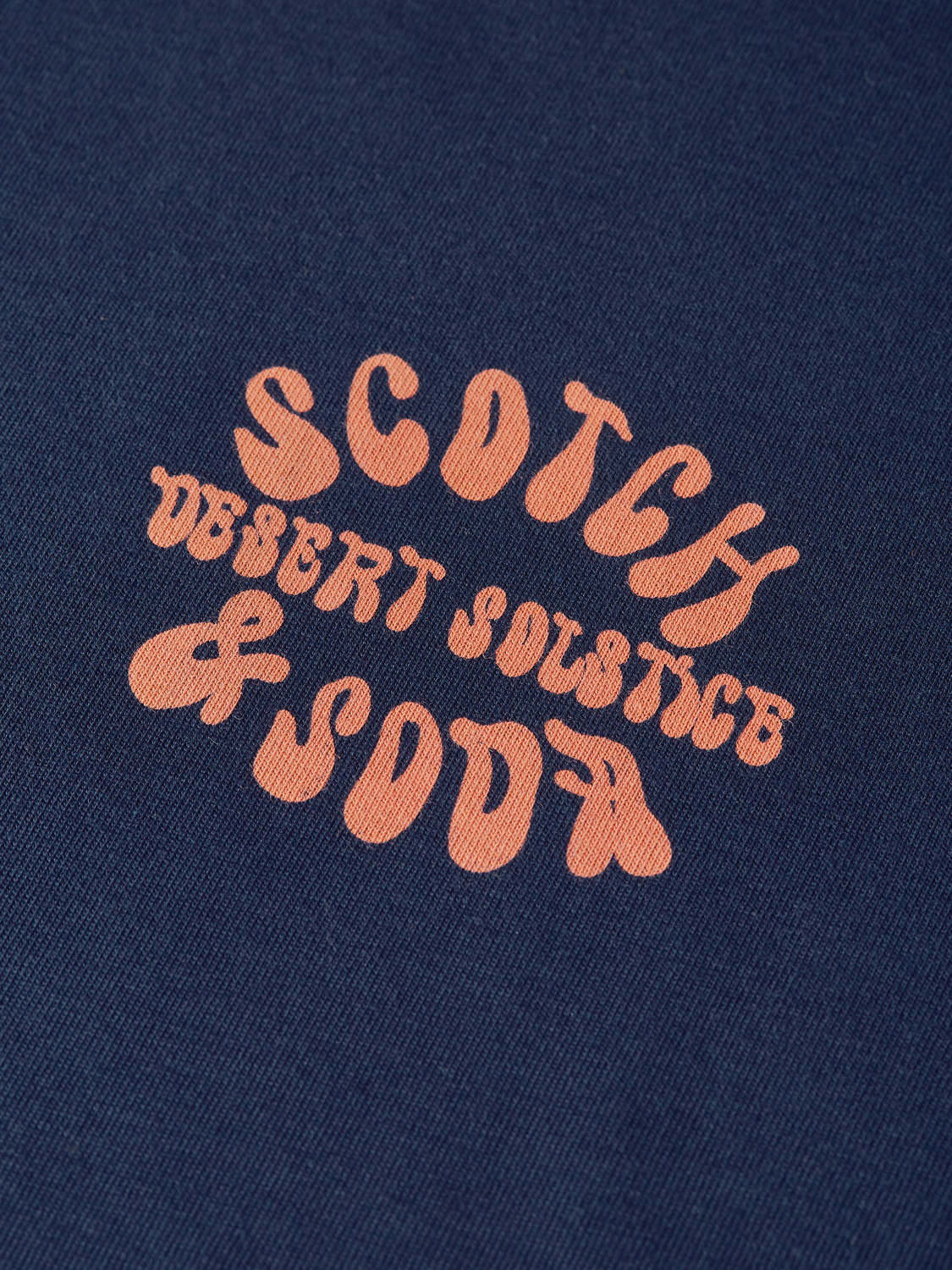 Short sleeve Scotch & Soda artwork t-shirt with colorful graphic design on white fabric.
