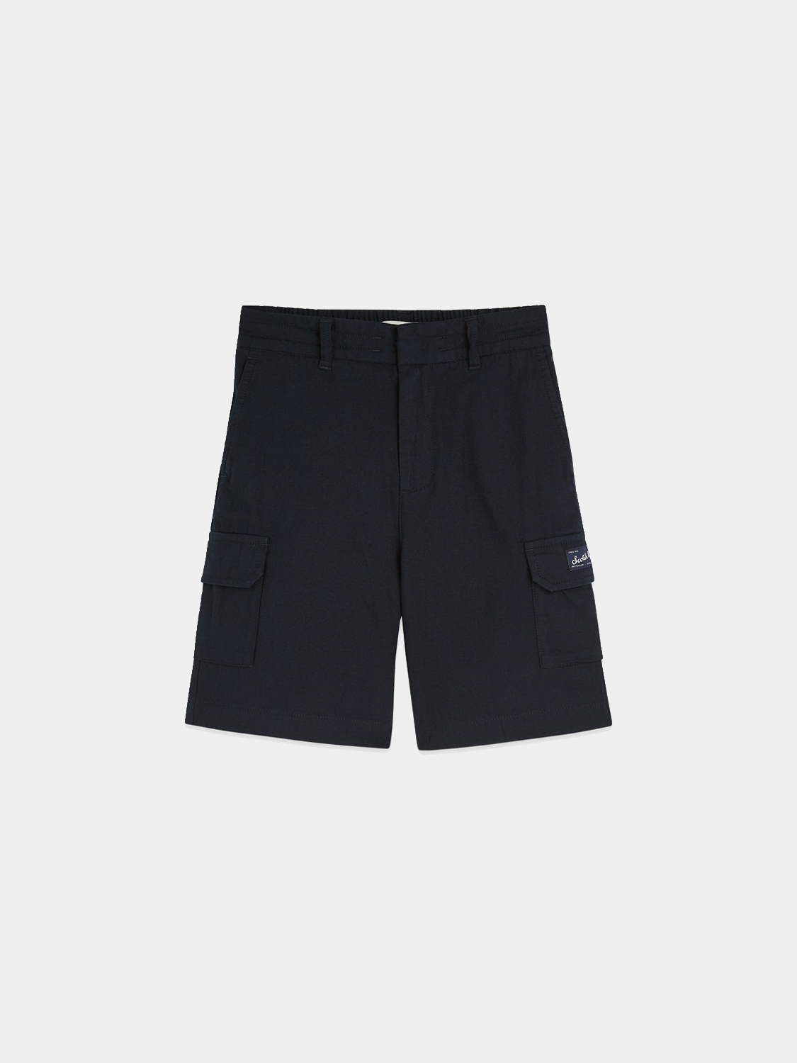 Kids' cargo shorts by Scotch & Soda, featuring multiple pockets and a casual fit, suitable for everyday wear.