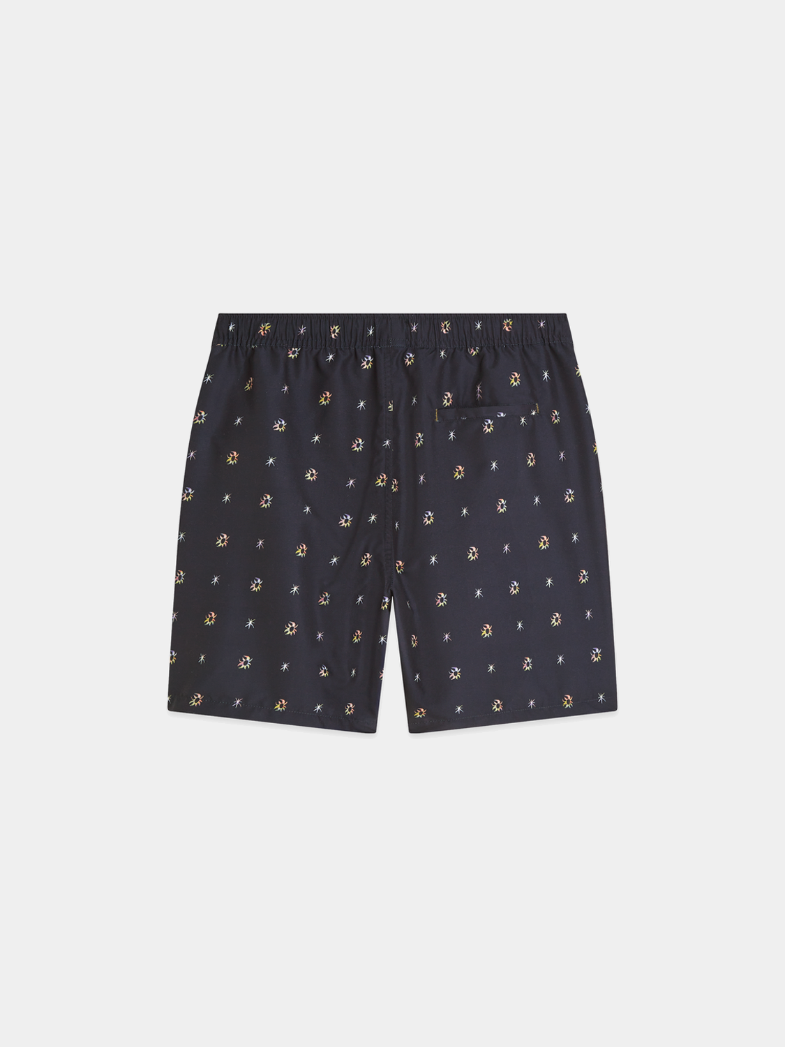 Printed swimshorts by Scotch & Soda, colorful patterned swimwear with a relaxed fit, suitable for beach and poolside wear.