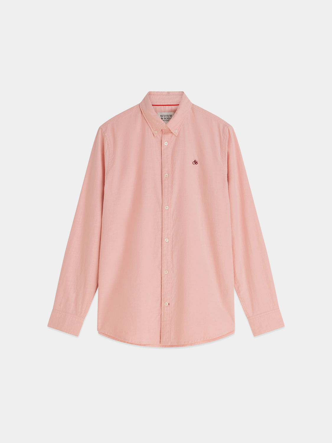 Long sleeve Oxford shirt by Scotch & Soda, featuring a classic button-down design in crisp fabric.