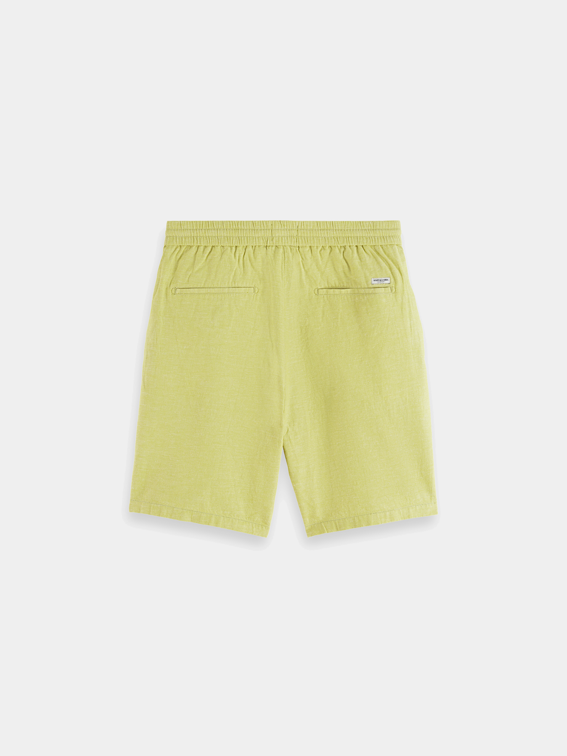 Fave cotton-linen shorts by Scotch & Soda, casual beige shorts with a relaxed fit and side pockets, ideal for warm weather.