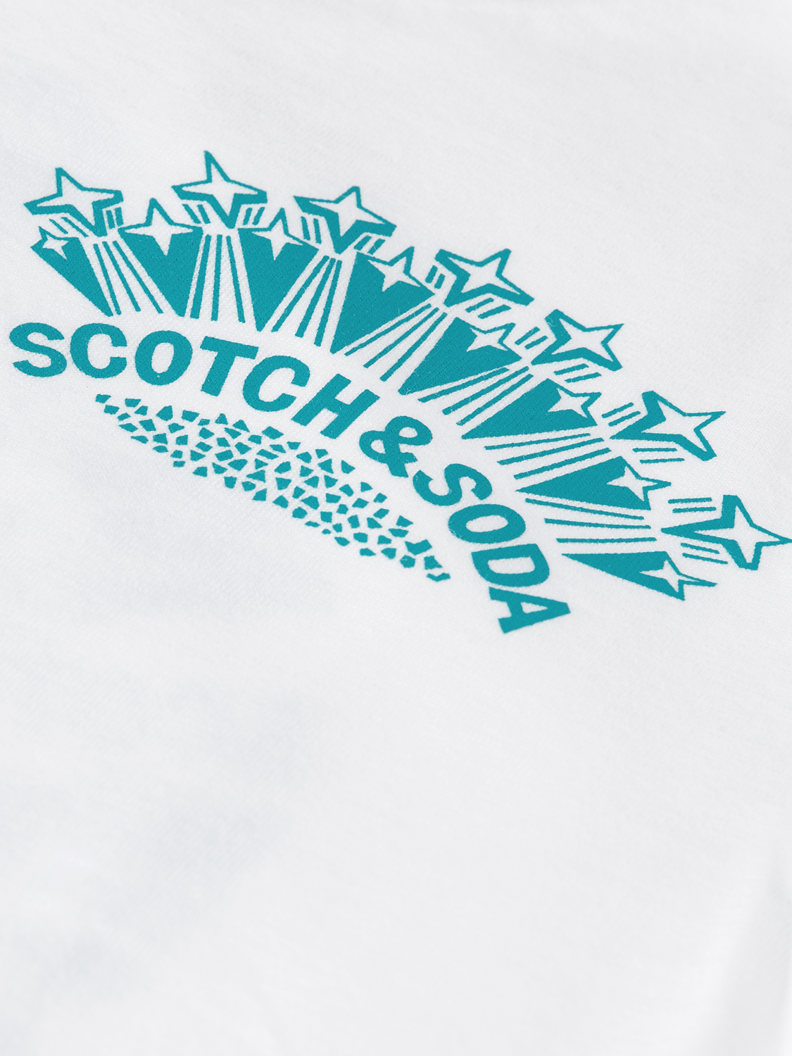 Kids artwork t-shirt by Scotch & Soda featuring colorful graphic design on short-sleeve cotton tee.