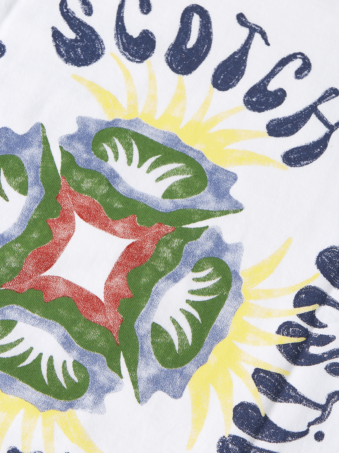 Kids artwork T-shirt from Scotch & Soda featuring colorful graphic design on short-sleeve tee.
