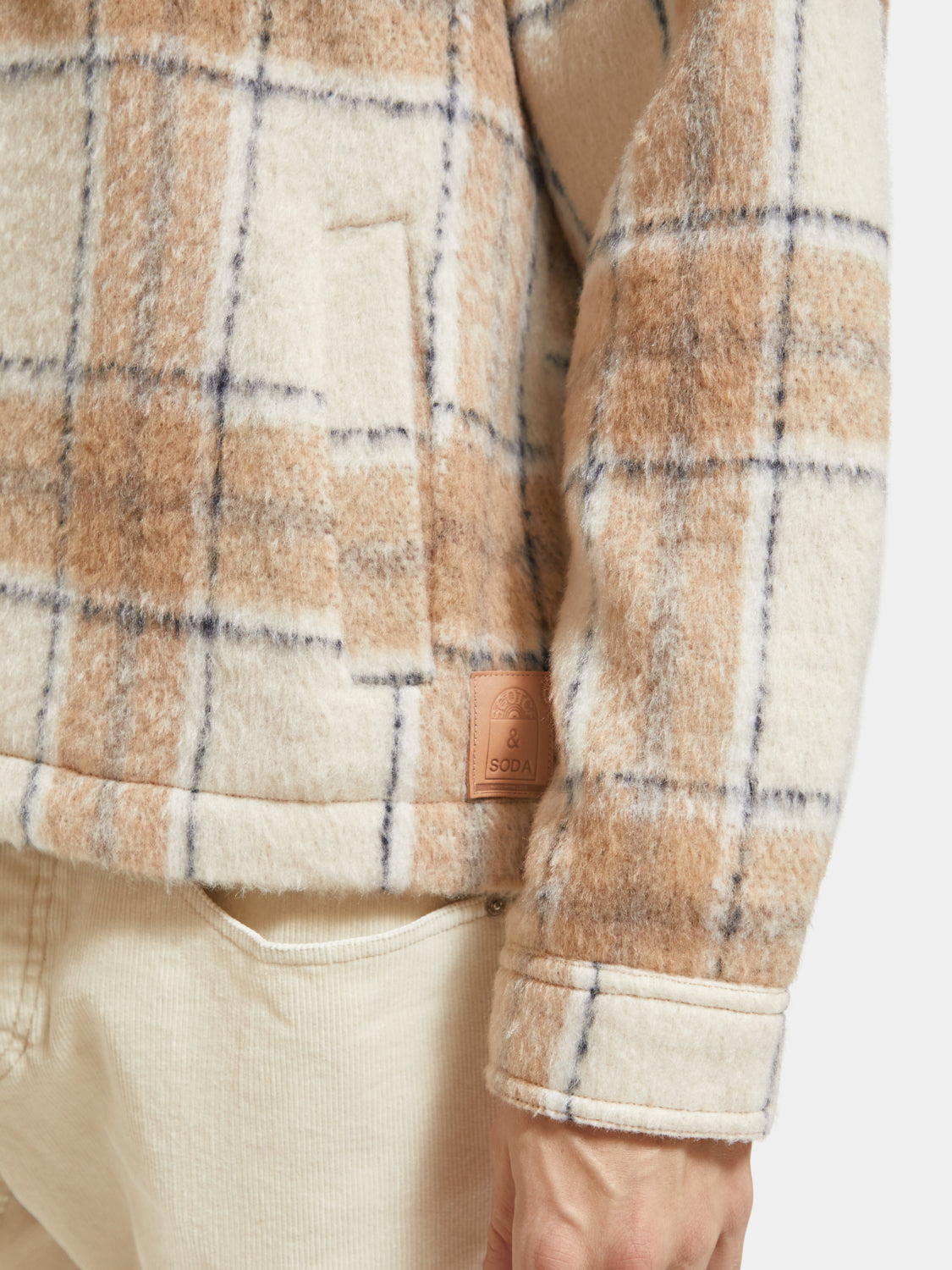 Check zip-through overshirt - Scotch & Soda NZ