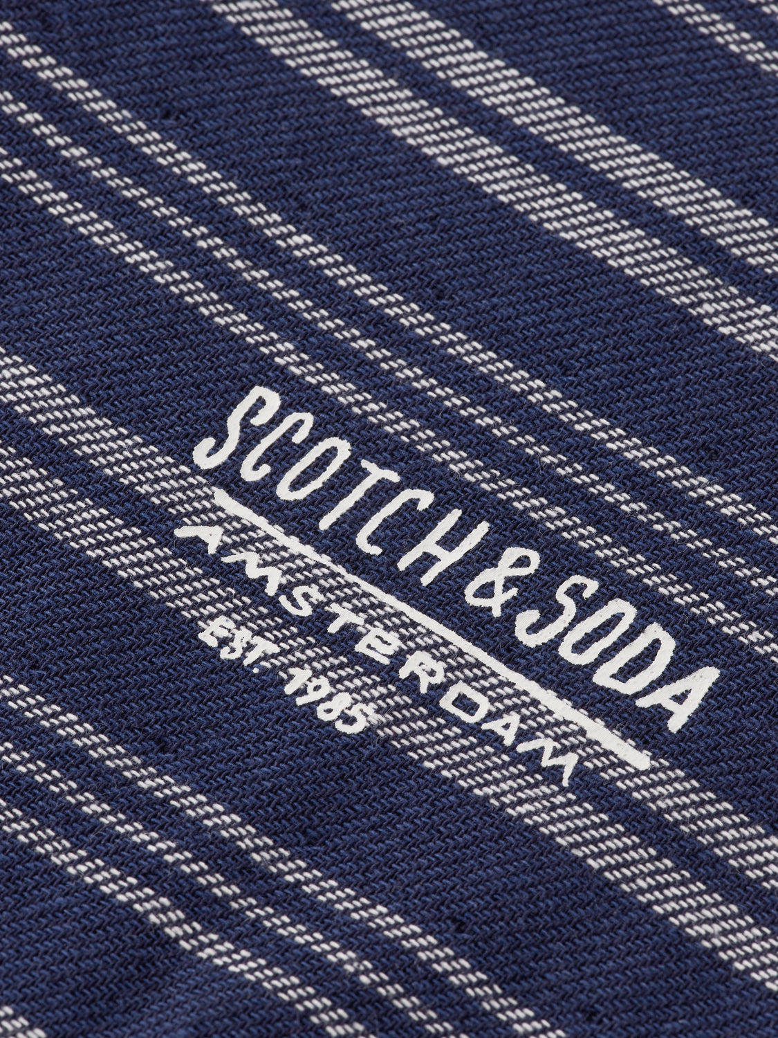 Double-faced twill check shirt - Scotch & Soda NZ
