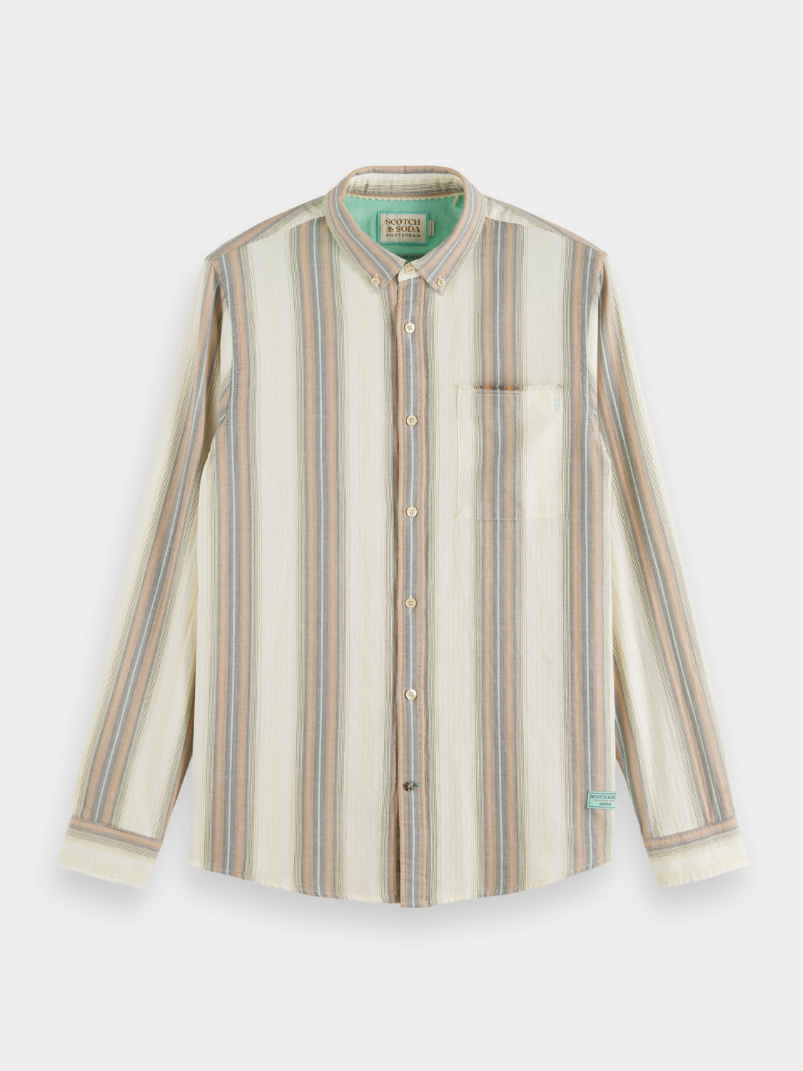 Lightweight herringbone shirt - Scotch & Soda NZ