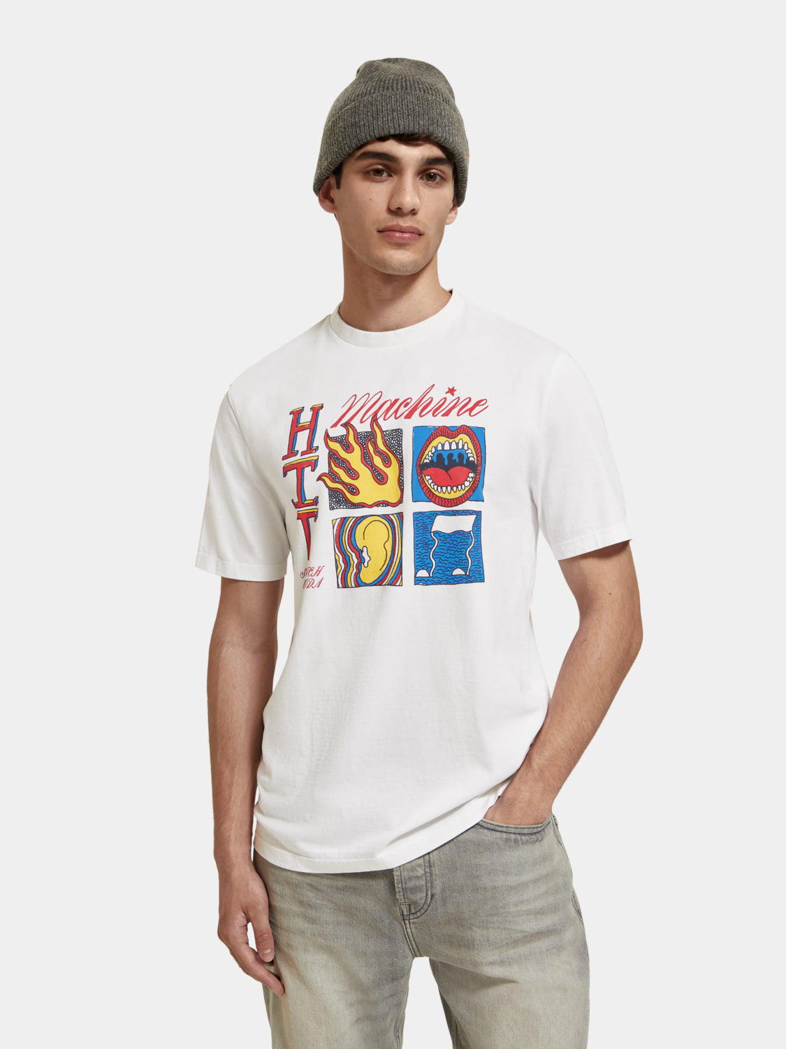 Regular-fit artwork t-shirt - Scotch & Soda NZ