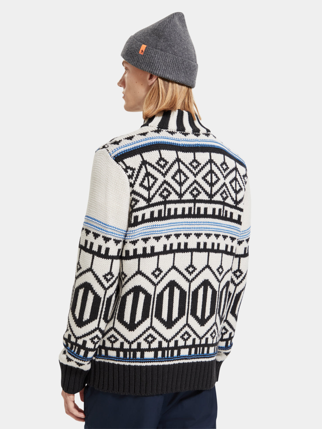 Chunky zip cardigan with detachable inner jacket - Scotch & Soda NZ