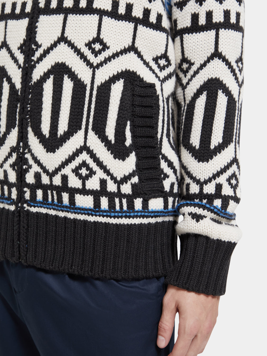 Chunky zip cardigan with detachable inner jacket - Scotch & Soda NZ
