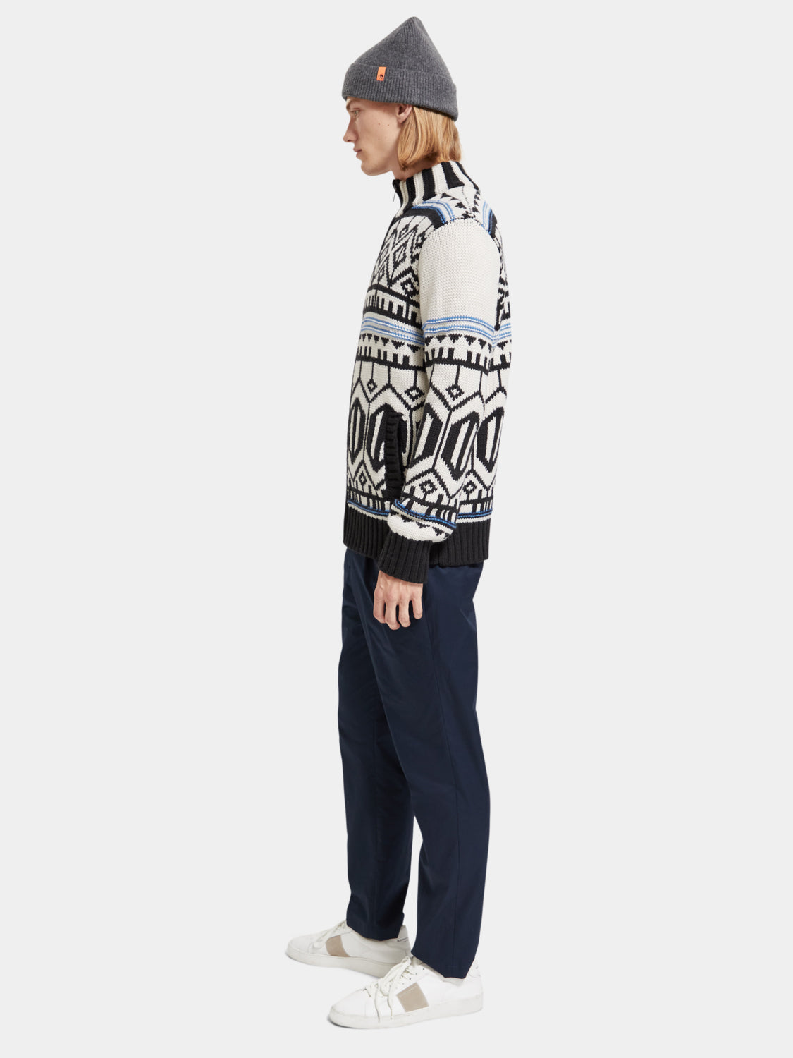 Chunky zip cardigan with detachable inner jacket - Scotch & Soda NZ