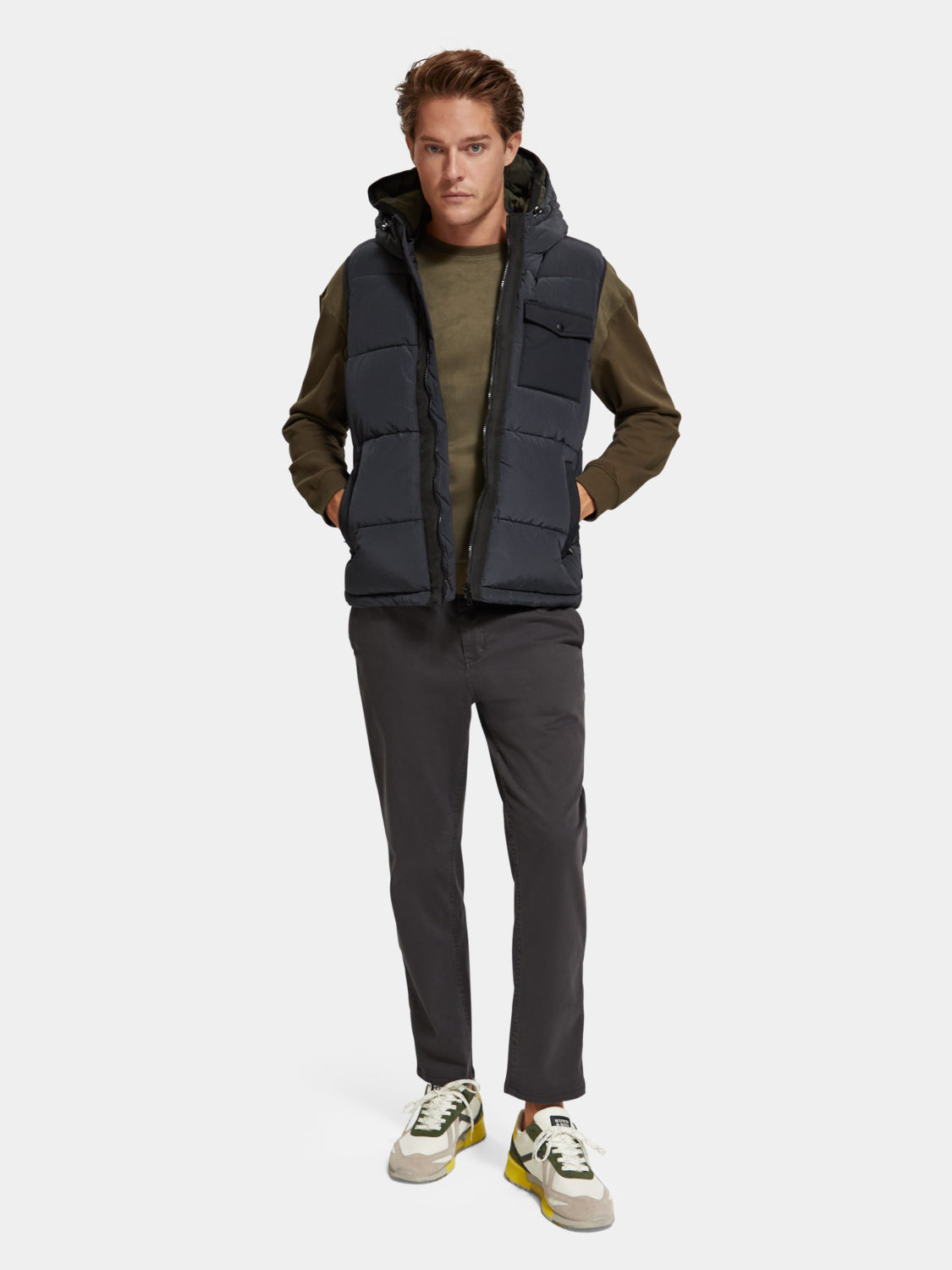 Hooded quilted bodywarmer - Scotch & Soda NZ