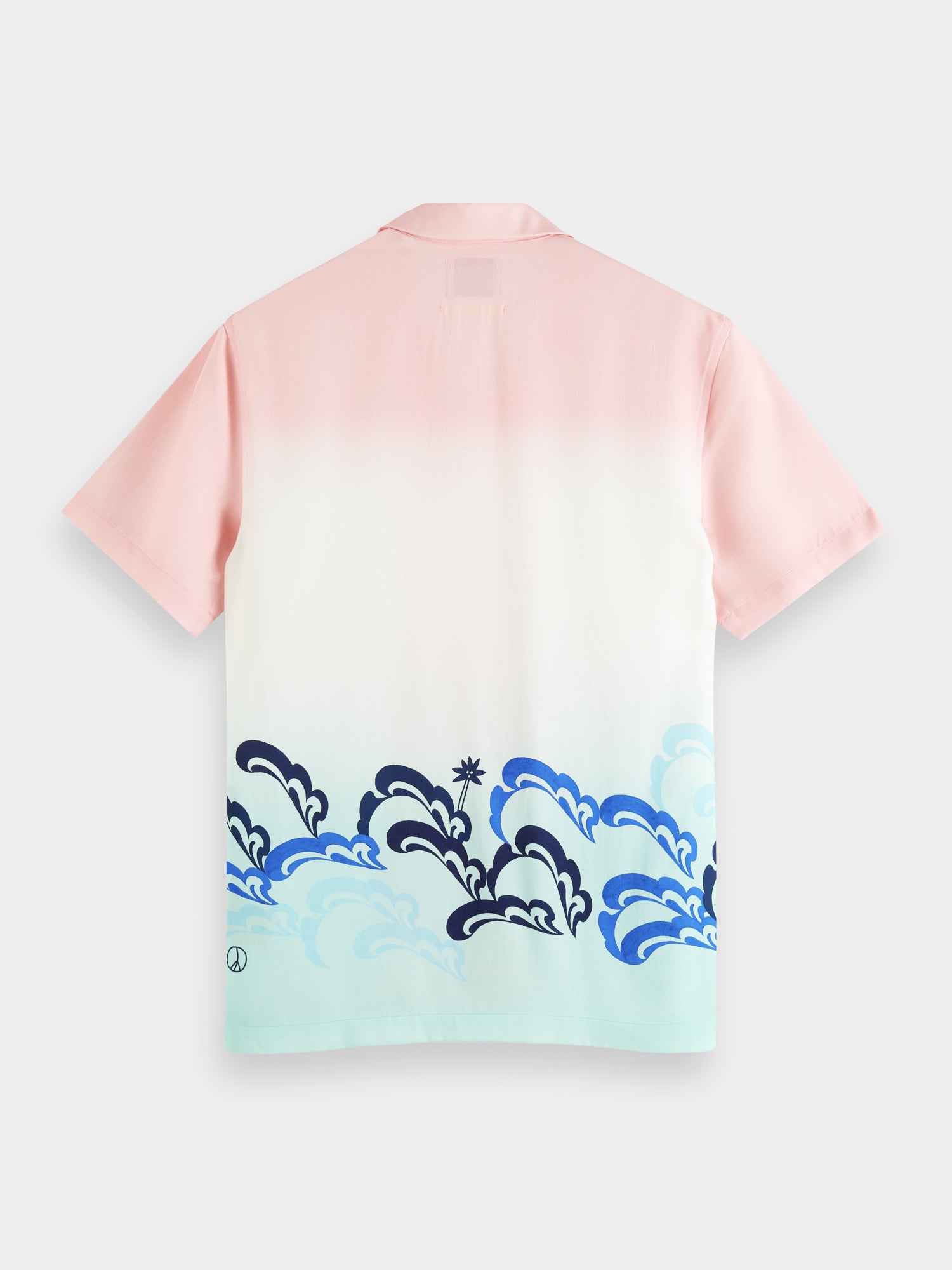 Unisex printed Born to Love camp shirt - Scotch & Soda NZ