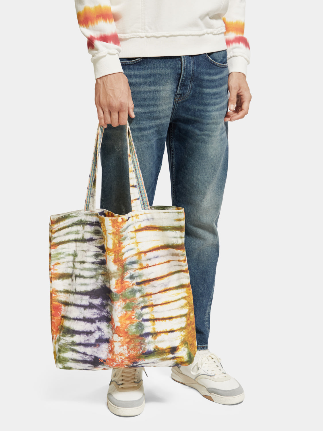 Printed canvas tote bag - Scotch & Soda NZ