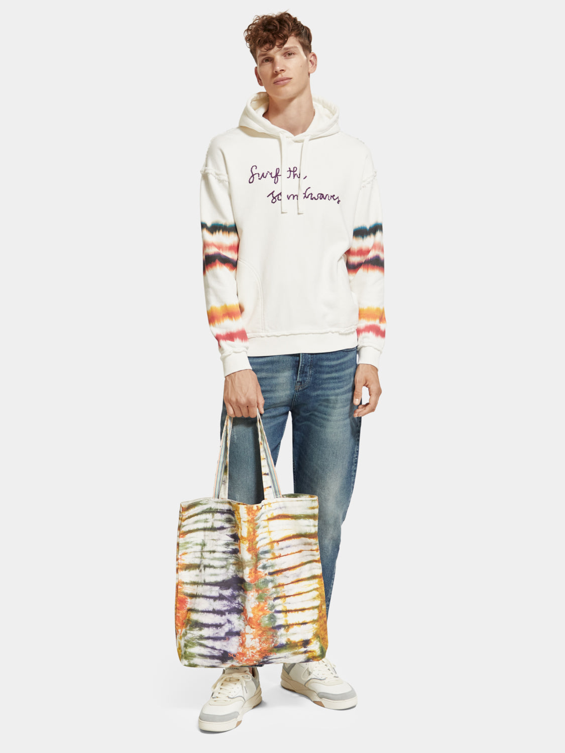 Printed canvas tote bag - Scotch & Soda NZ