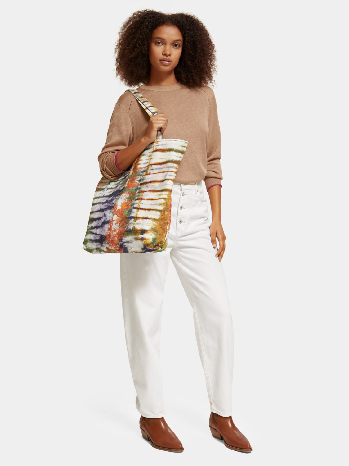 Printed canvas tote bag - Scotch & Soda NZ