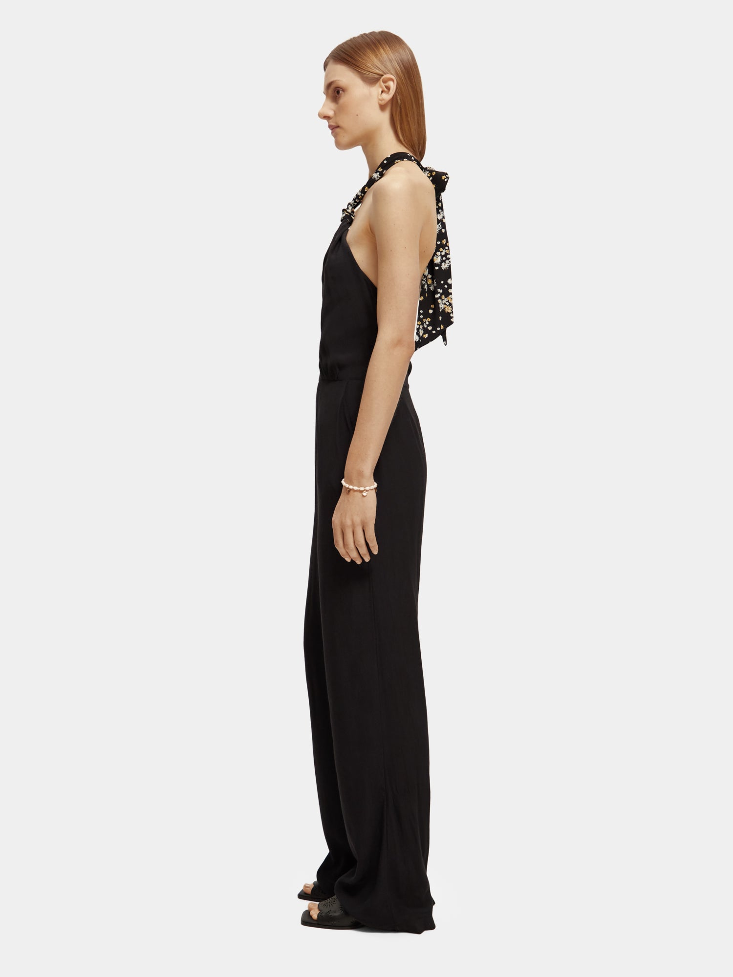Contrast bow jumpsuit - Scotch & Soda NZ