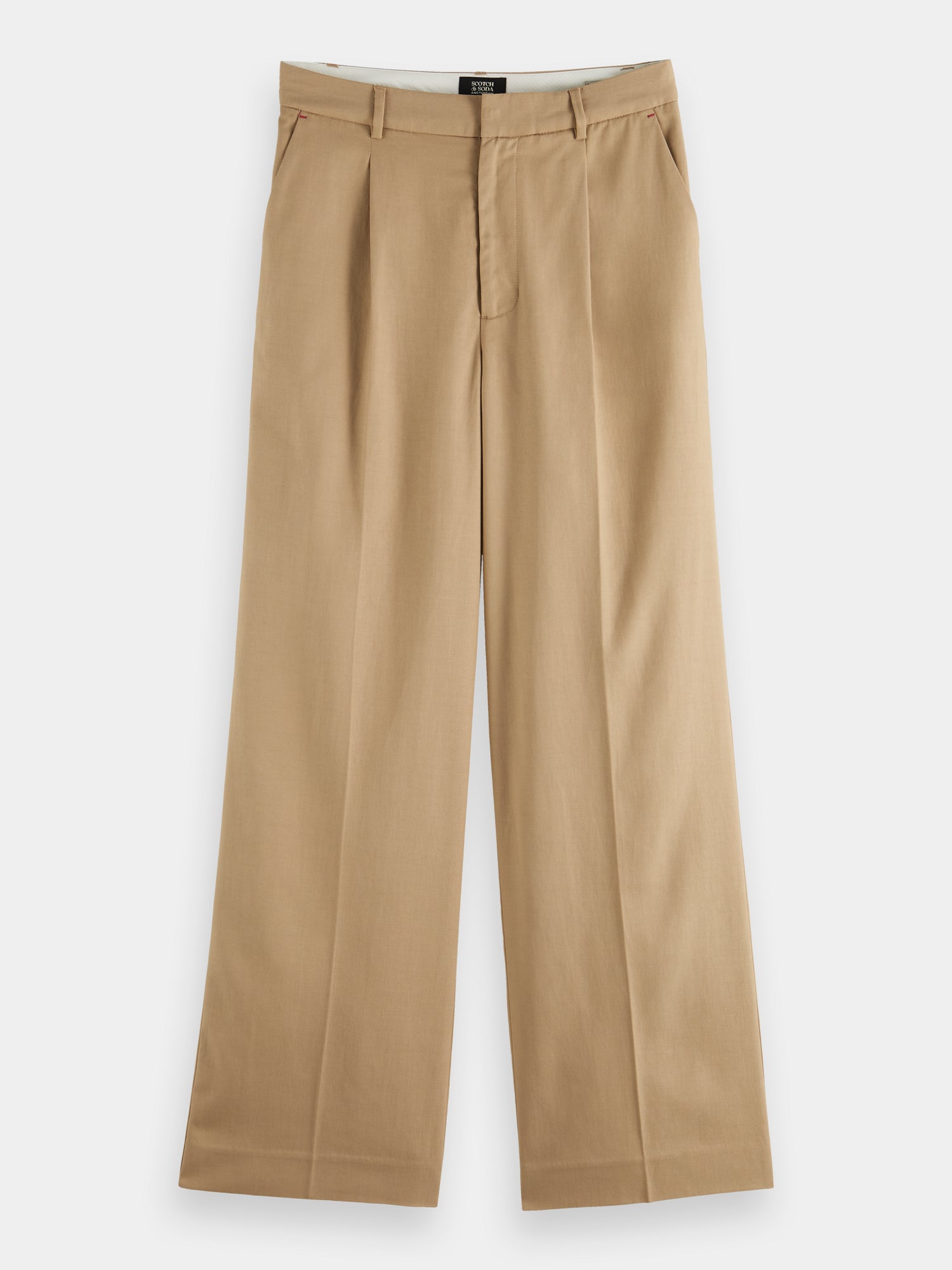 Wide-leg twill trousers - Soft Peach Scotch & Soda