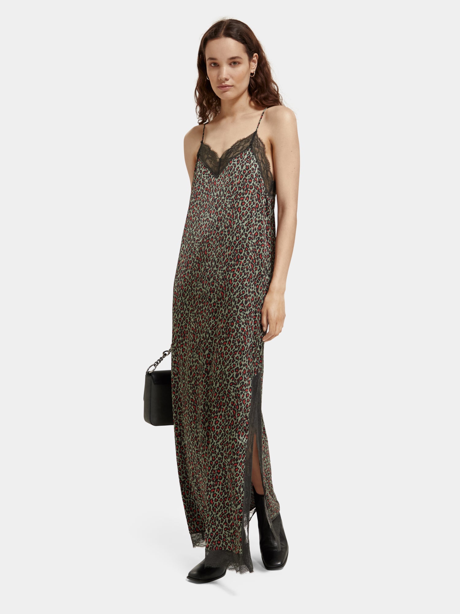 SCOTCH & SODA camisole strap maxi dress with a flowy design and lightweight fabric, perfect for summer wear.