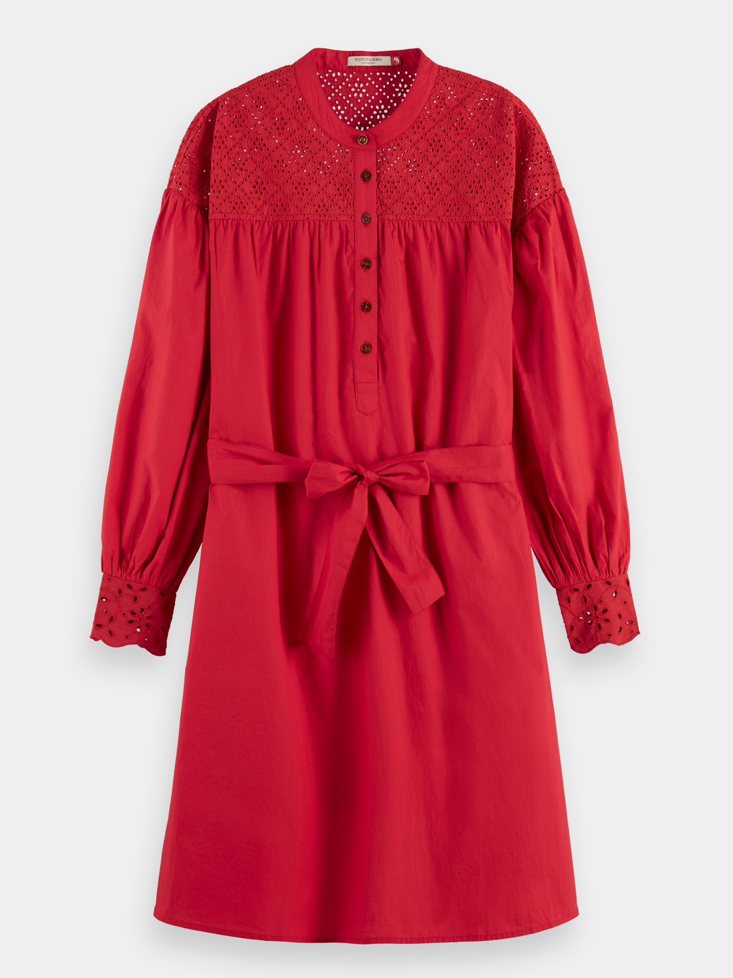 Belted broderie dress - Scotch & Soda NZ