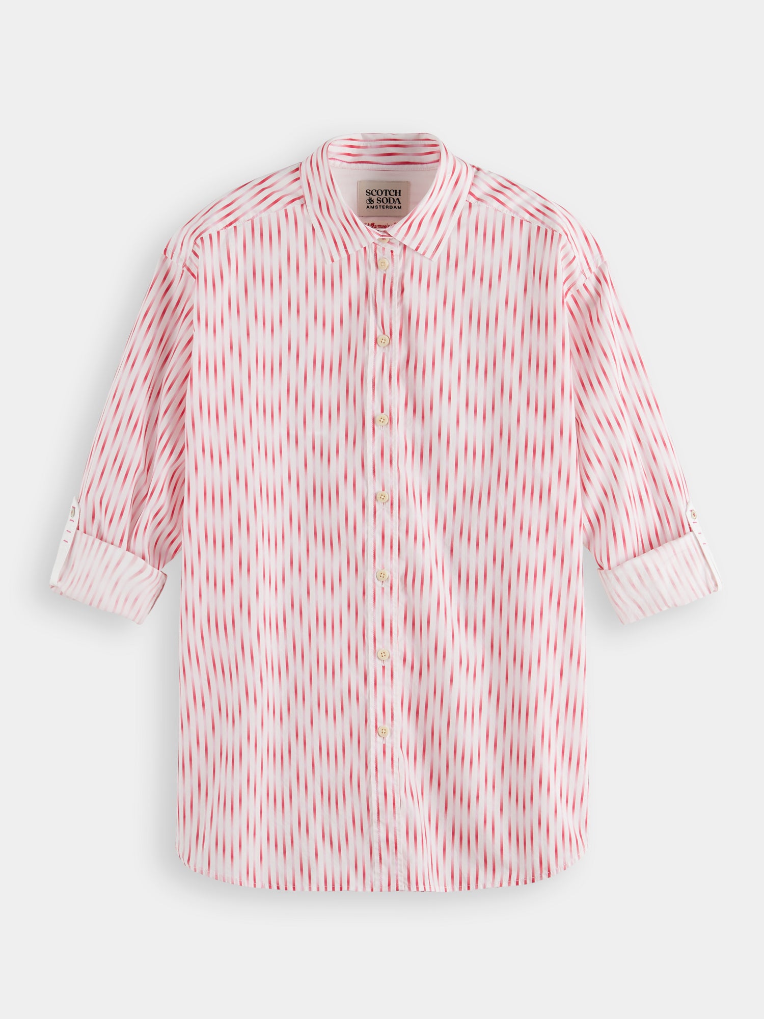 Oversized shirt with roll up sleeve - Scotch & Soda NZ