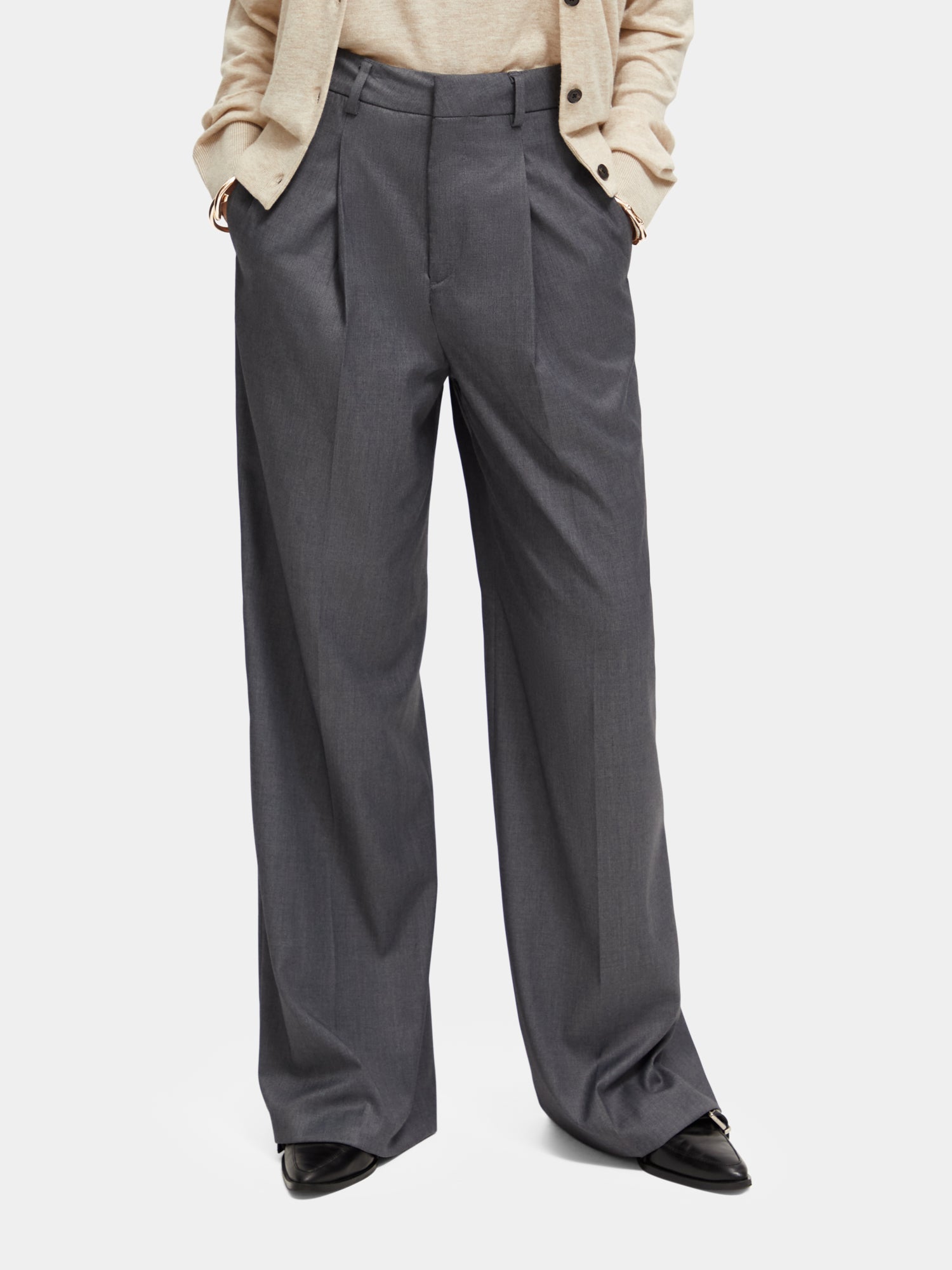 Rose high-rise wide-leg pants - Scotch & Soda NZ