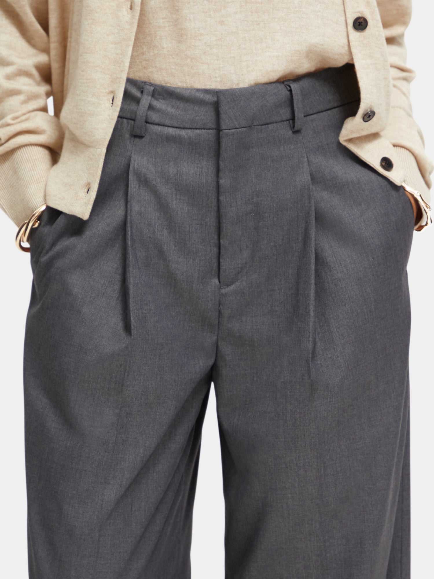 Rose high-rise wide-leg pants - Scotch & Soda NZ