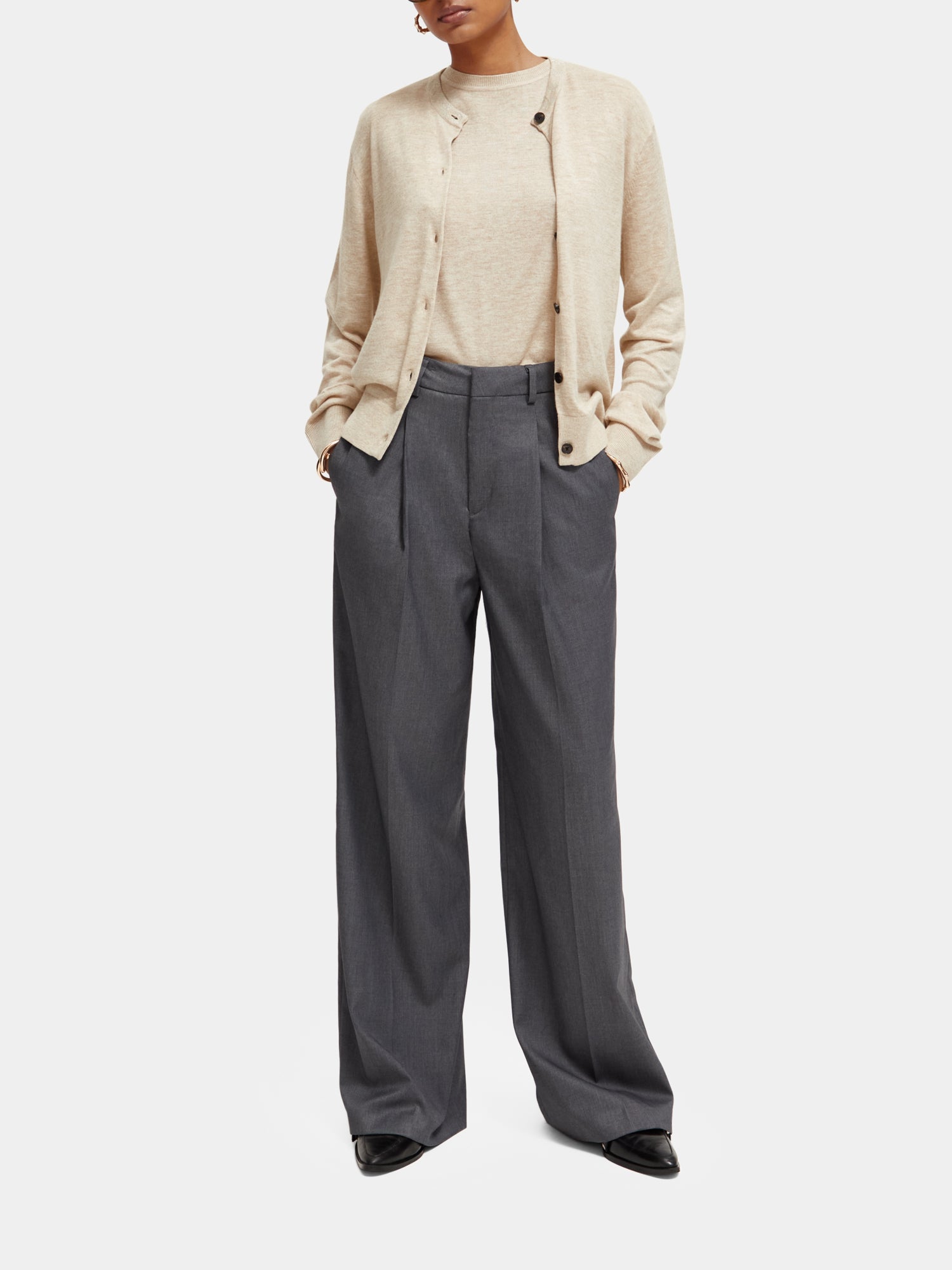 Rose high-rise wide-leg pants - Scotch & Soda NZ