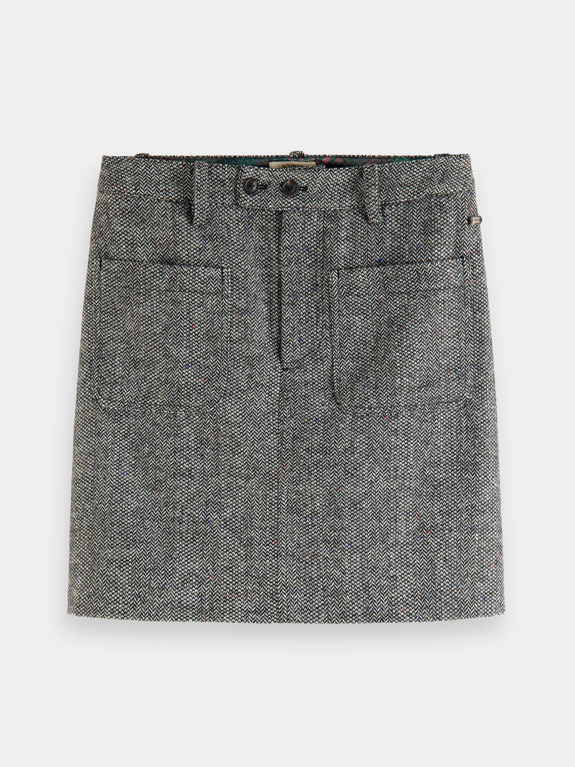 Herringbone high-rise mini skirt - Scotch & Soda NZ