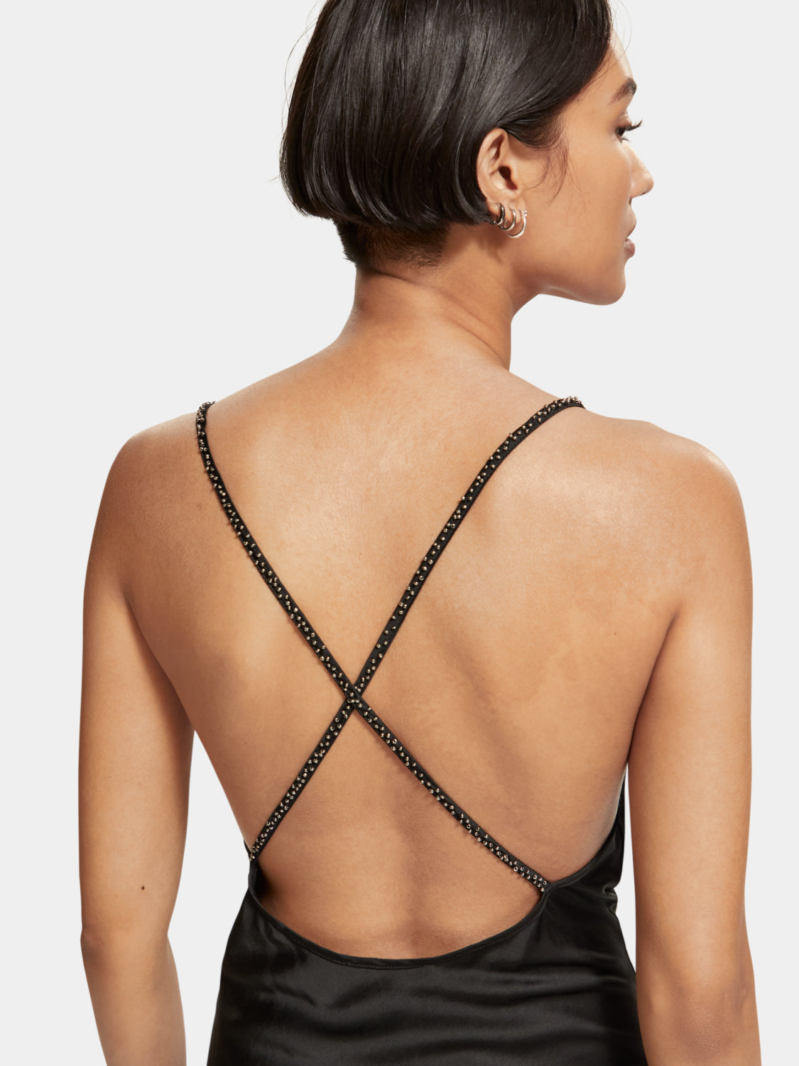 Cowl neck camisole mini dress by Scotch & Soda featuring a stylish neckline and fitted silhouette, perfect for casual or evening wear.